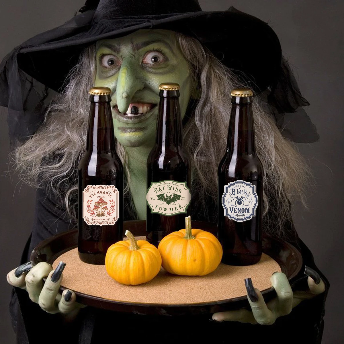12-Pack Irregular Halloween Potion Bottle Stickers – Apothecary-Themed Wine Labels for Spooky Parties, Haunted House Decorations, Bar Decor, Gift Wrapping, DIY Halloween Event Supplies - 图片 3
