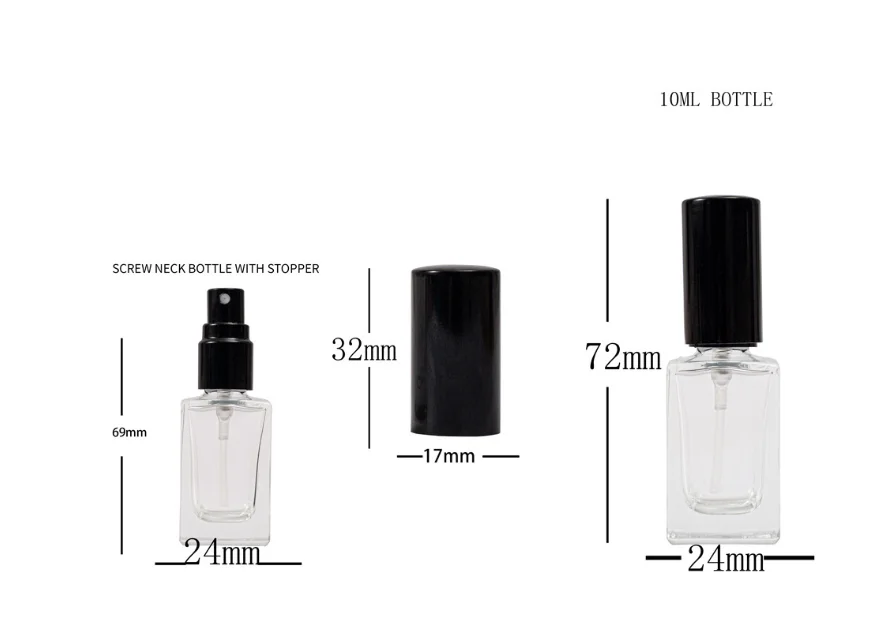 10/30/50pcs 10ml Refillable Glass Perfume Bottles – Portable Empty Spray Atomizer Containers for Travel, DIY Fragrance, Cosmetic Storage, Leak-Proof Mini Vials, Sub-Bottles for Oils or Perfumes