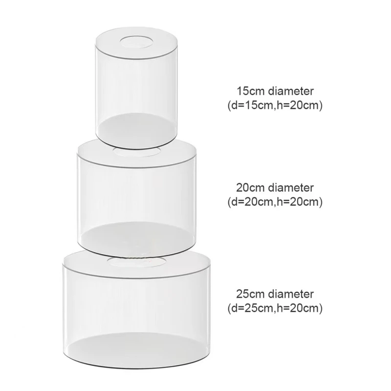 Acrylic Cake Display Board Round Cake Edge Smoother Tray, Clear DIY Refillable Cake Base Stand for Wedding, Birthday, Party, and Dessert Decoration Tools 18