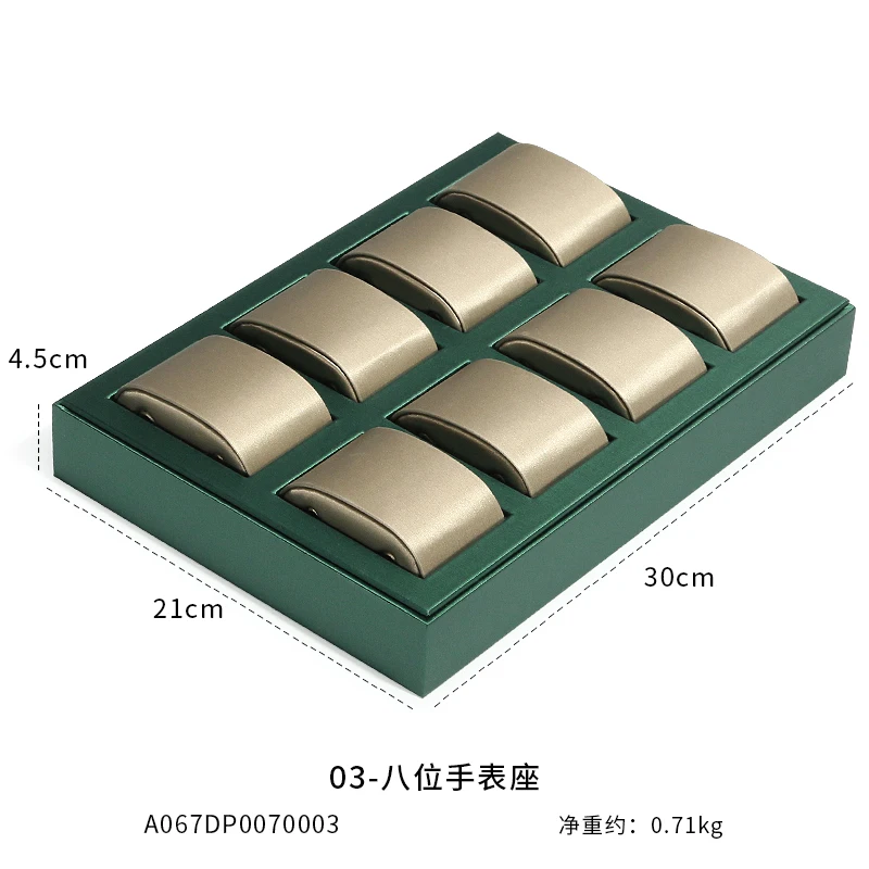 Stackable 2/4/6 Grid Watch Display Stand with Adjustable Cushions for Watches, Bracelets & Bangles – Professional Jewelry Organizer for Store Showcase, Countertop or Home Collection Display - 图片 6