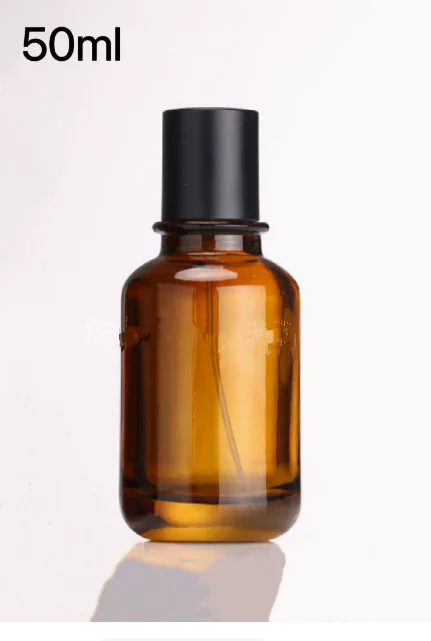 10pcs 30ml 50ml 100ml Brown Glass Perfume Spray Bottles with Wooden Cap | Empty Atomizer Refillable Crimp Neck Containers | Elegant Bayonet Design Reusable Fragrance Bottles for DIY Perfume & Travel Use - 图片 12