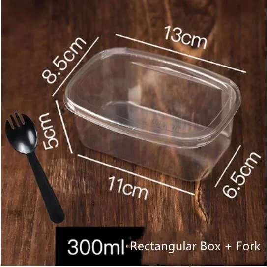 50 Sets Clear PET Cupcake Boxes 400ml / 300ml Disposable Dessert Containers Square Plastic Cake Mousse Packaging Box for Wedding Birthday Baby Shower Party Favors Supplies - 图片 10