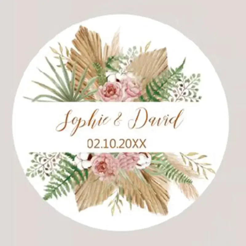 96-Pack Pampas Grass Wedding Stickers – Customizable Sealing Labels for Weddings, Baptisms, Birthdays, Party Decor, Personalized Gift Tags, Event Favors, DIY Craft Stickers for Celebrations 96-Pack Pampas Grass Wedding Stickers – Customizable Sealing Labels for Weddings, Baptisms, Birthdays, Party Decor, Personalized Gift Tags, Event Favors, DIY Craft Stickers for Celebrations - 图片 13