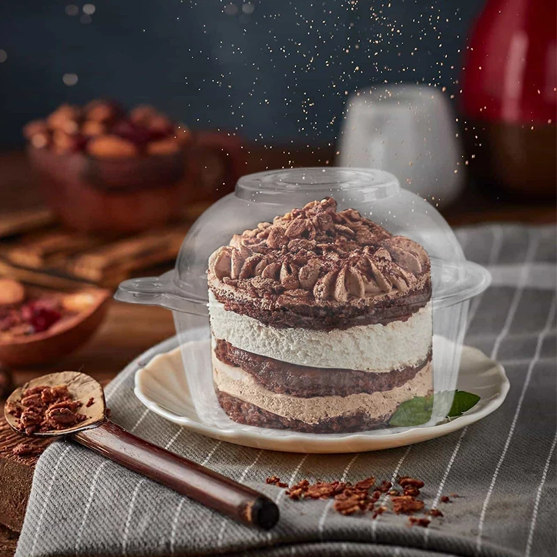 100pcs Clear Cupcake Boxes with Lids, Dessert and Cake Slice Holders, Muffin and Bakery Packaging, Mini Transparent Gift Boxes for Weddings, Birthdays, Baby Showers, and Party Supplies 7