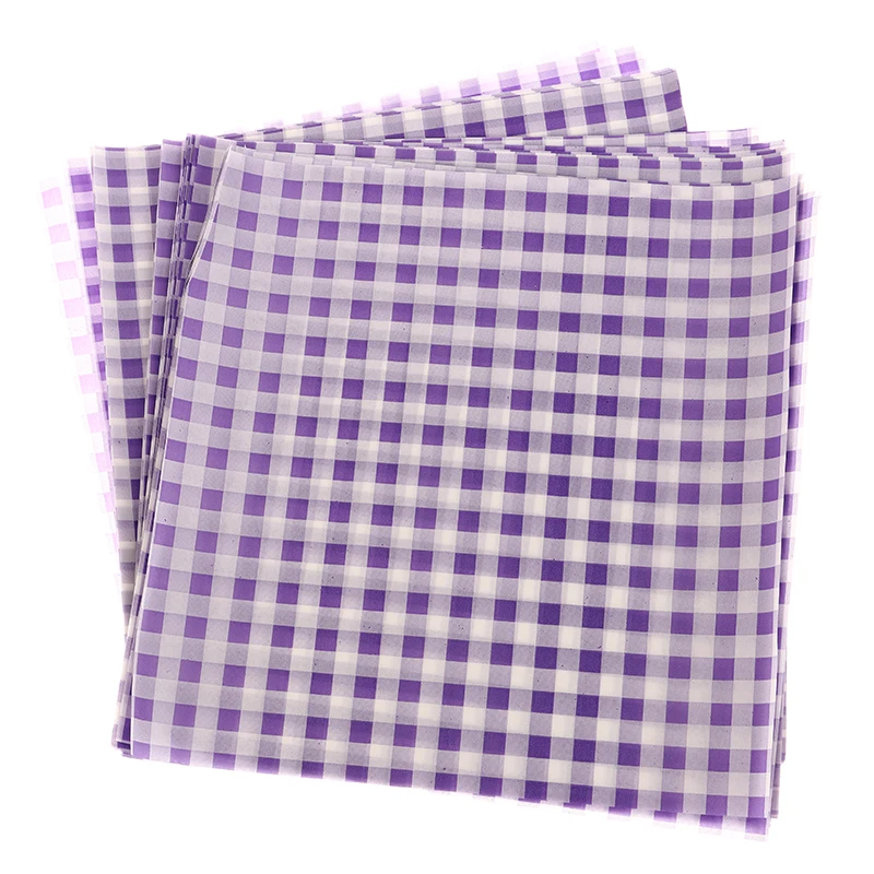 50 Sheets Greaseproof Wax Paper – Multi-Color Oil-Proof Food Wrapping Sheets for Sandwich, Burger, Fries, Bread, Macarons, Pizza, Desserts – Baking & Kitchen Packaging Supplies 50pcs - 图片 7