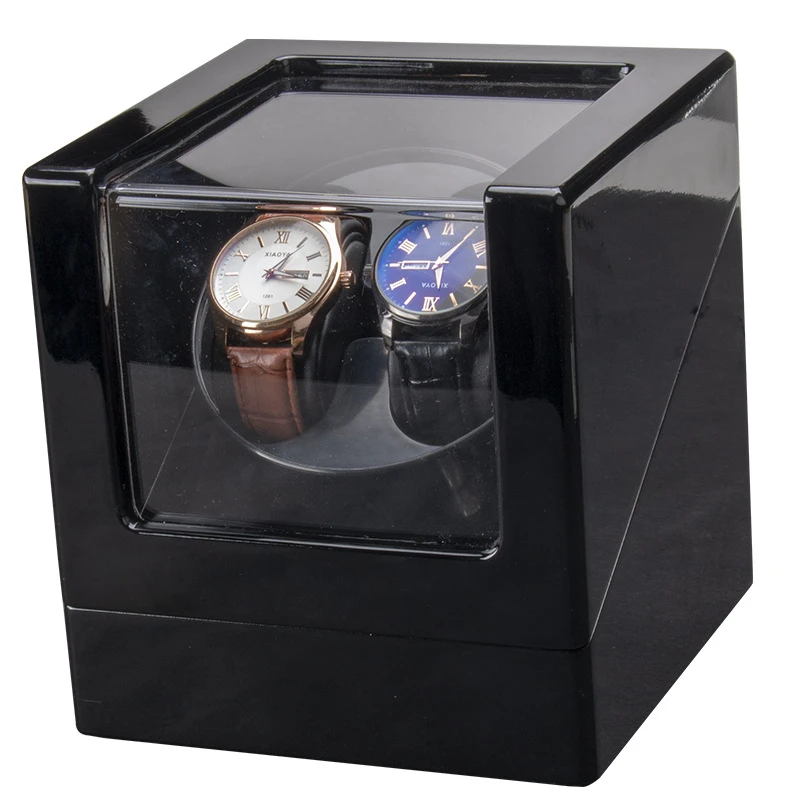 Automatic Watch Winder Box for Mechanical Watches, 2/1/2 Slot Intelligent Rotary Table Shaker with 5 Adjustable Gear Modes, High Gloss Wood Finish, USB & Plug-In Power, Durable Silent Motor for Men & Women Watches