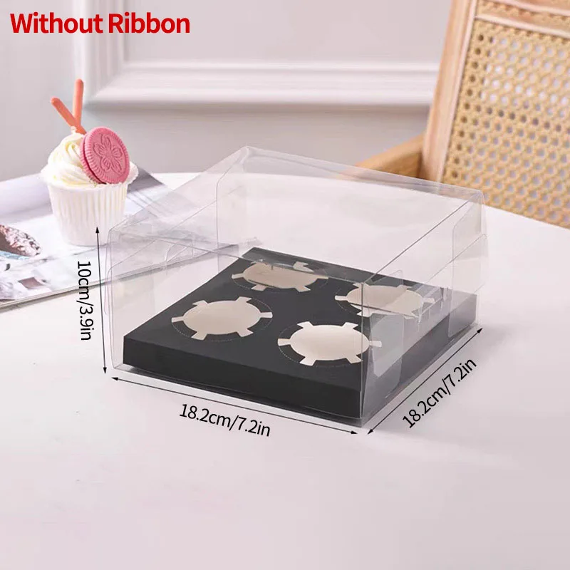 Transparent Cake Packing Box with Handle, High-Capacity Clear Cupcake and Dessert Gift Boxes for Birthday, Wedding, Baby Shower Party Packaging - 图片 14