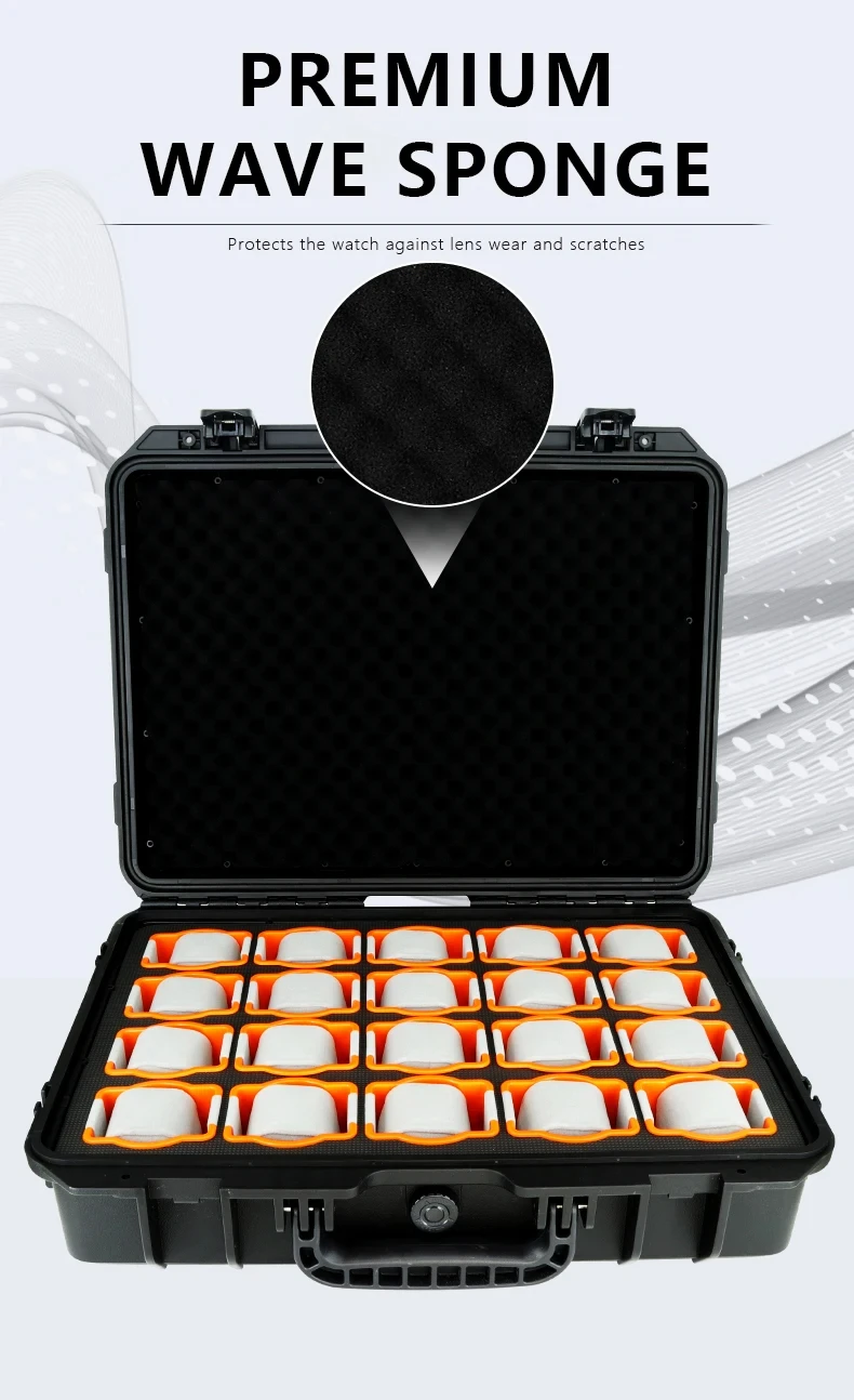 Waterproof Watch Storage Box for Men with Secure Anti-Drop Design, Portable Jewelry Display Case and Toolbox Organizer for Travel and Home, Protective Suitcase for Watches, Bracelets, Rings, and Accessories 2