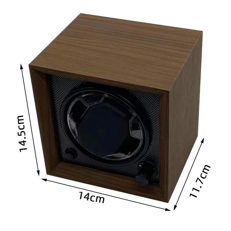 Luxury Wooden Automatic Watch Winder Box for 2 Watches with Silent Motor, Multiple Rotation Modes, LED Light, USB & DC Power Supply, Secure Packaging and Jewelry Display Storage Case - 图片 7