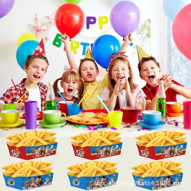 24Pcs Paw Patrol Party Snack Boxes Set, Disposable French Fries, Candy, Popcorn, and Snack Food Holders for Birthday Parties, Kids Celebrations, and Event Supplies - 图片 4