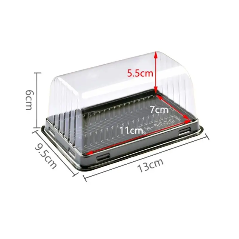 50Pcs Transparent Cake Boxes for Swiss Roll, Sandwich, Hot Dog, Yolk Pastry, DIY Baking Supplies, Food Packaging Containers, Party Favors and Gift Packaging 5