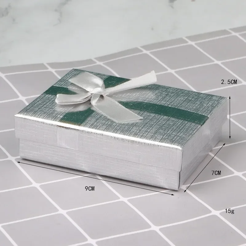 Velvet Metal Necklace Holder and Cardboard Jewelry Gift Box with Butterfly Bow – Sponge Lined Rectangle Packaging for Rings, Bracelets, Earrings and Necklaces – Elegant Jewelry Display and Storage