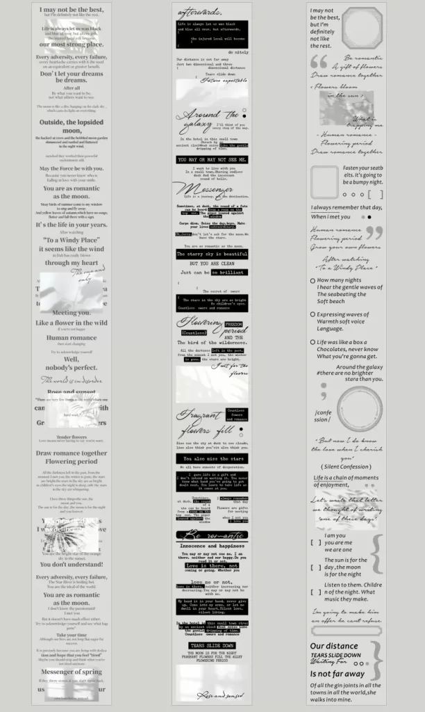 4cm×200cm Transparent English Themed PET Tape Stickers | Creative Decorative Scrapbooki... - SKU TPTS2355 - UGI Packaging