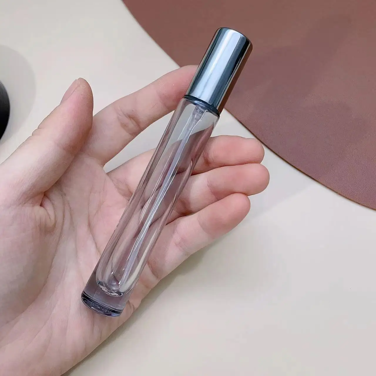 10ML Premium Refillable Glass Perfume Bottle with Portable Atomizer | Mini Transparent Cosmetic Container for Travel, Sample Dispensing, Luxury Presentation, Reusable and Safe for Daily Use 4
