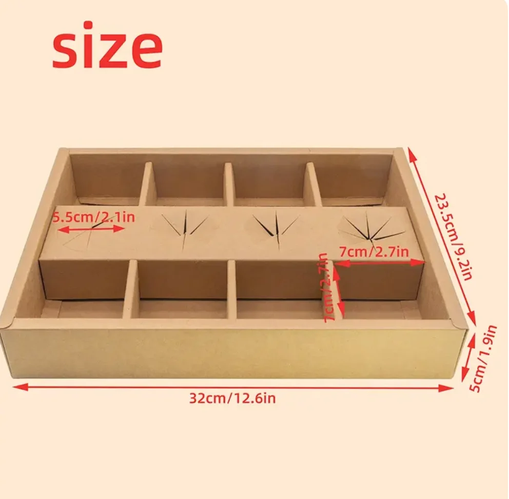 10PCS White Paper Food Display Boxes with Dividers, Multi-Compartment Takeaway Packaging for Brunch, Snacks, Candy, Pastries, Eco-Friendly Disposable Container for Parties, Catering, Picnic, Gift Presentation - 图片 10