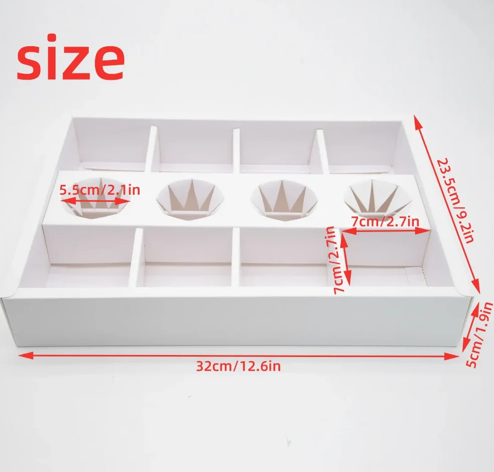 10PCS White Paper Food Display Boxes with Dividers, Multi-Compartment Takeaway Packaging for Brunch, Snacks, Candy, Pastries, Eco-Friendly Disposable Container for Parties, Catering, Picnic, Gift Presentation - 图片 7