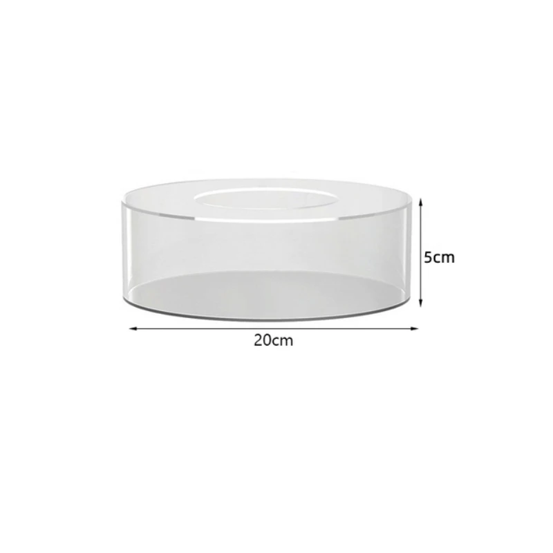 Acrylic Cake Display Board Round Cake Edge Smoother Tray, Clear DIY Refillable Cake Base Stand for Wedding, Birthday, Party, and Dessert Decoration Tools - 图片 16