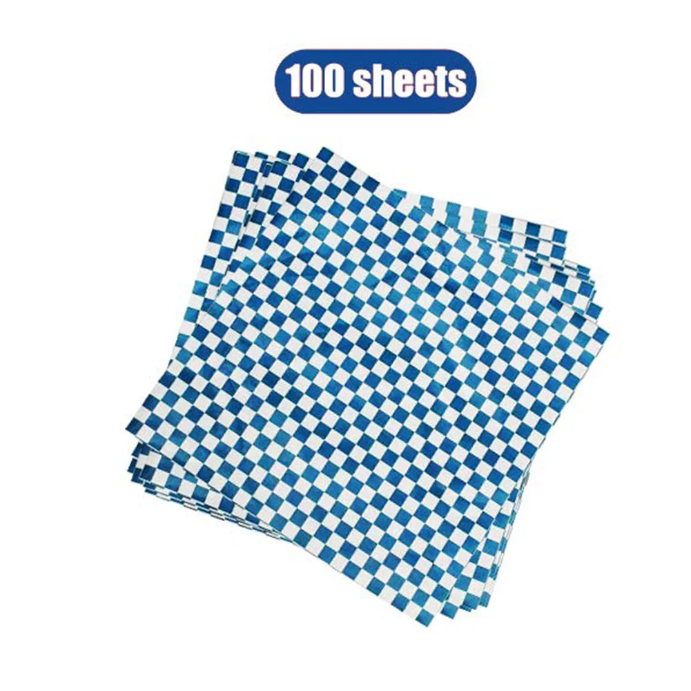 100 Pcs Food-Grade Greaseproof Wrapping Paper Sheets for Fast Food, Pizza, Burgers, and Fried Snacks – Eco-Friendly Wax Paper Liner, Rectangular Foldable Design, Non-Toxic Oil-Barrier Sheets for Baking, Pastry, and Takeaway - 图片 8