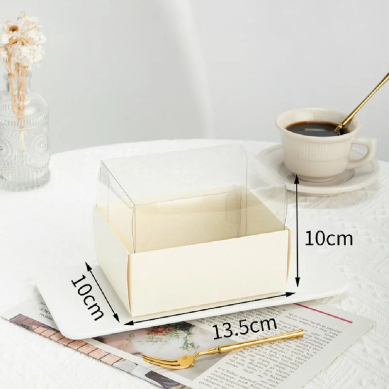 10 Pcs Transparent Plastic Cake Boxes – Macaron, Swiss Roll, and Pastry Packaging Containers, Clear Dessert Gift Boxes for Bakery Takeaway, Kitchen Baking, Weddings, and Party Favors - 图片 8