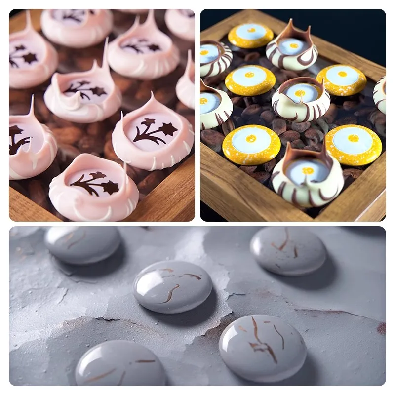 15-Cavity Polycarbonate Chocolate Mold – Volcano-Shaped Bonbons and Candy Forms, Lens-Style Confectionery Mold for Chocolate, Candy, Baking, Refrigerator & Freezer Use, φ1.58"xH0.24" - 图片 3