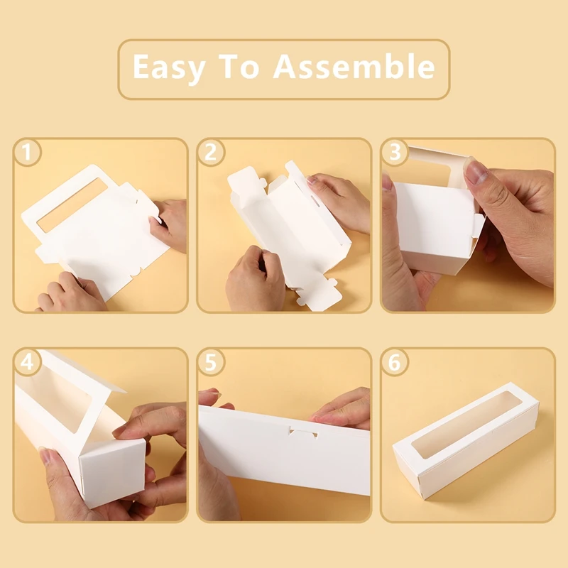 12Pcs Macaron Boxes with Clear Window, Transparent Cookie Packaging Gift Box for Macarons, Desserts, Cakes, Candy, Wedding Favors, Birthday Party Supplies, and Holiday Treat Presentation 1