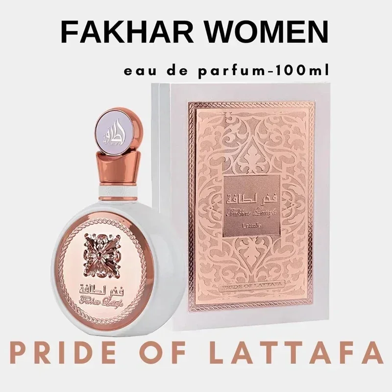 100ML Fakhar Women's Body Spray Perfume with Fine Mist Atomizer and Luxury Gift Box, Multiple Materials Including Glass, Acrylic, PET or Metal, High-Quality Arabic Fragrance for Dating, Flirty, Long-Lasting Eau De Parfum