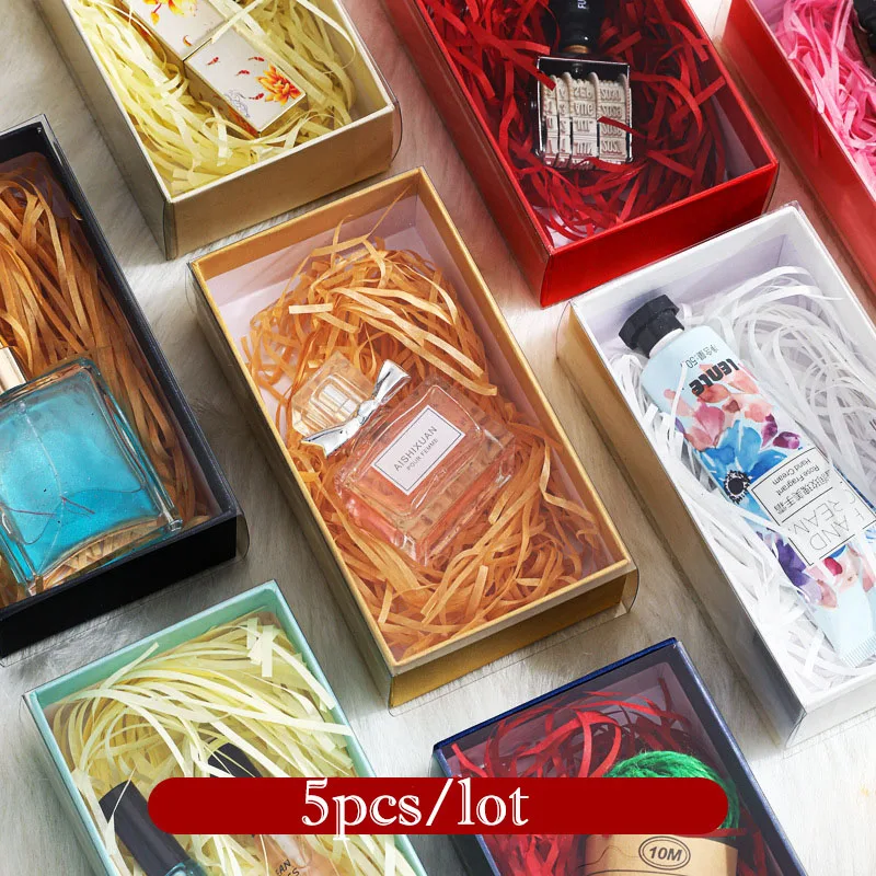 5PC Transparent Slide Drawer Box for Mini Crafts, Jewelry, Watches, Perfume or Small Gifts, Reusable Display Organizer, Party Favors, Wedding Gift Containers, Bulk Packaging for Business or Personal Use - 图片 2