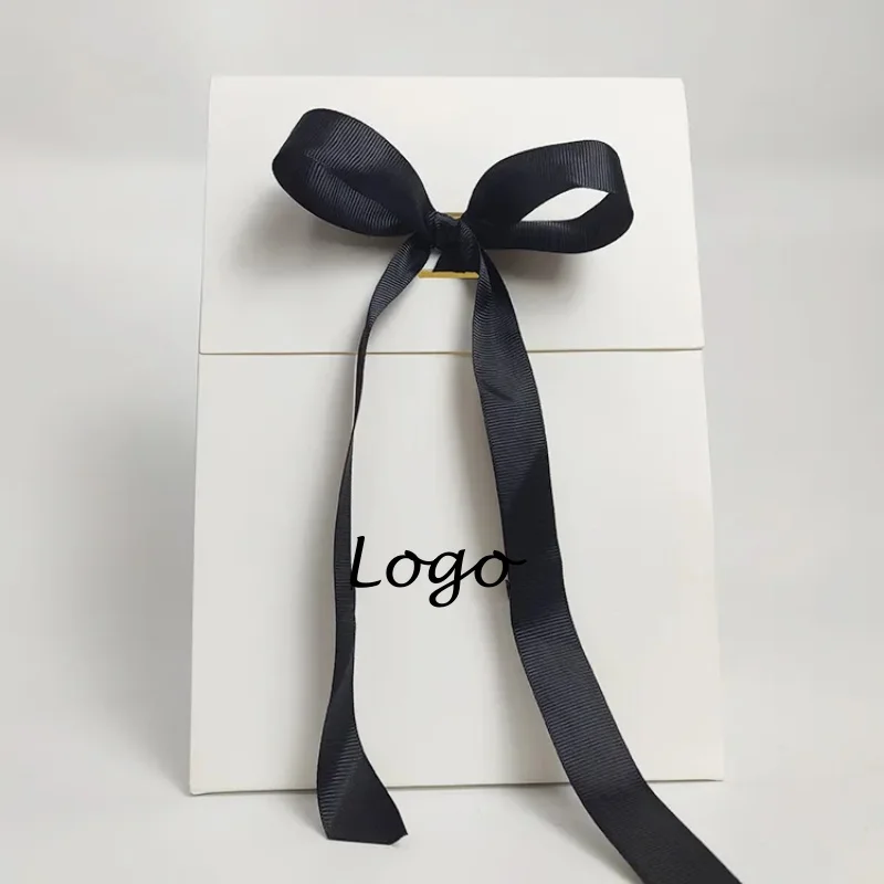 Wholesale 500pcs Custom Logo Ribbon Gift Boxes – Luxury Foldable Paper Packaging for Banquets, Weddings, and Premium Events – Matte or Glossy Coated Cardboard Box for Special Occasions - 图片 2