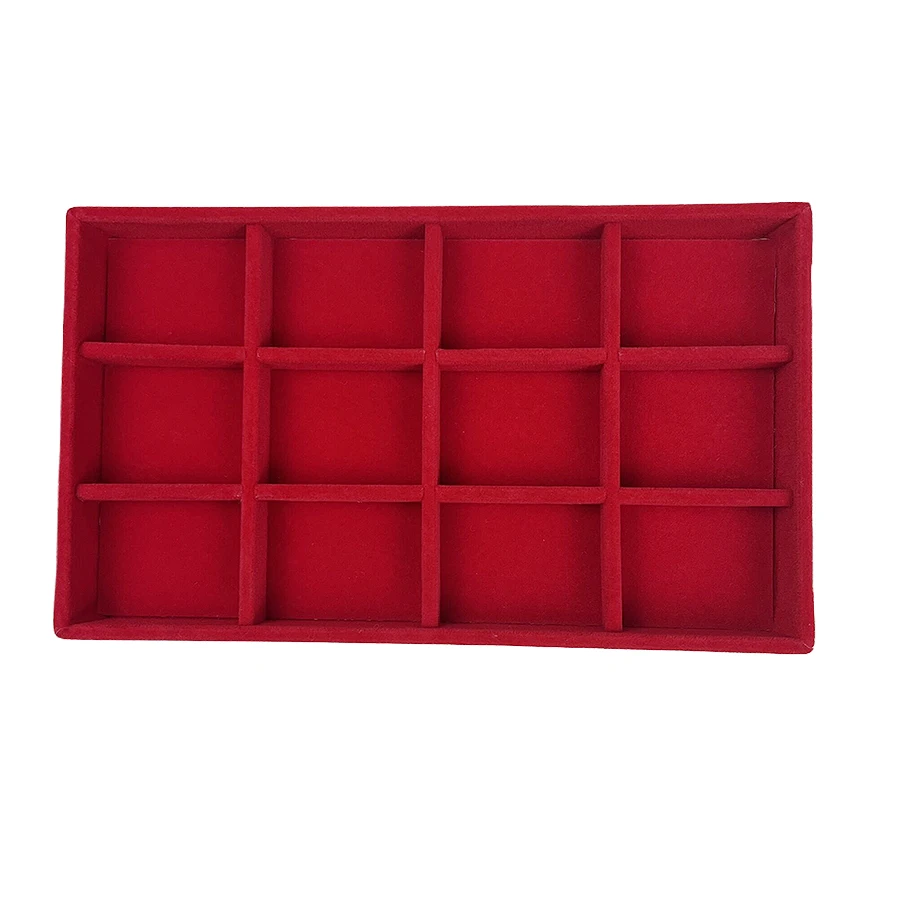 Flocking Jewelry Box Tray Velvet Organizer | Elegant Red Jewelry Packaging Display Box for Rings Earrings Bracelets | Custom Logo Gift Box Storage Packaging Flocking Jewelry Box Tray Velvet Organizer | Elegant Red Jewelry Packaging Display Box for Rings Earrings Bracelets | Custom Logo Gift Box Storage Packaging