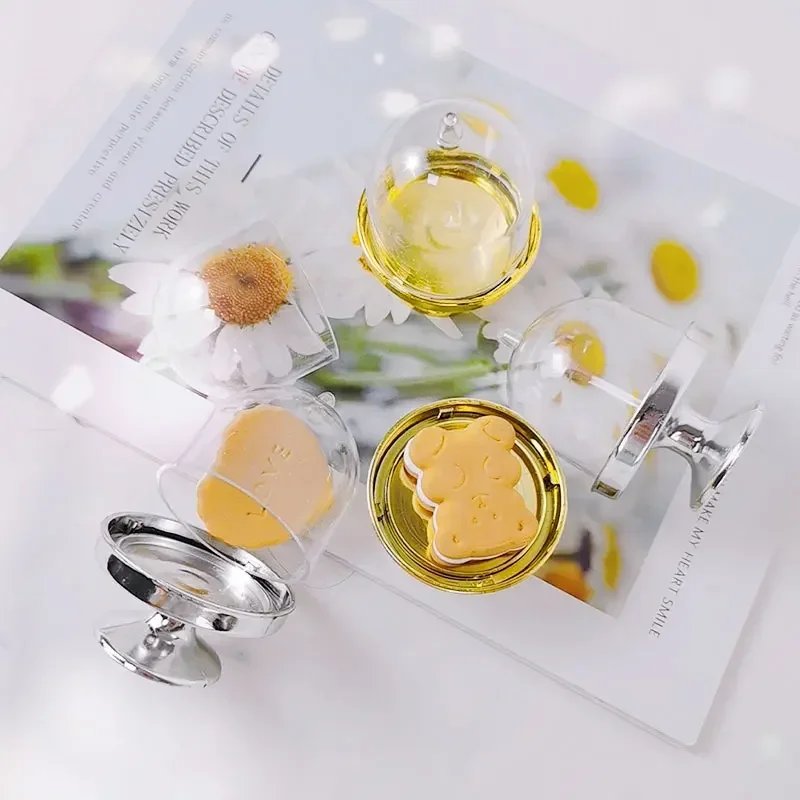 4/12pcs Clear Plastic Mini Candy and Cupcake Boxes with Lids, Elegant Wedding Gift Boxes, Party Dessert Display Trays, Macaron Holders, Birthday Favors, Table Decor for Special Events 10