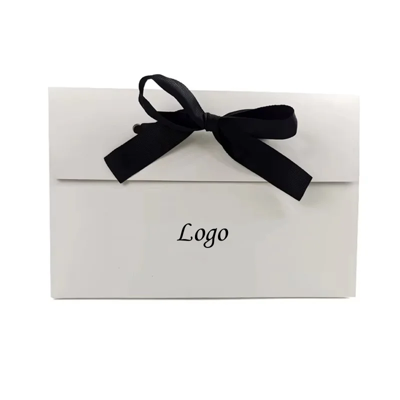 Wholesale 500pcs Custom Logo Ribbon Gift Boxes – Luxury Foldable Paper Packaging for Banquets, Weddings, and Premium Events – Matte or Glossy Coated Cardboard Box for Special Occasions 1