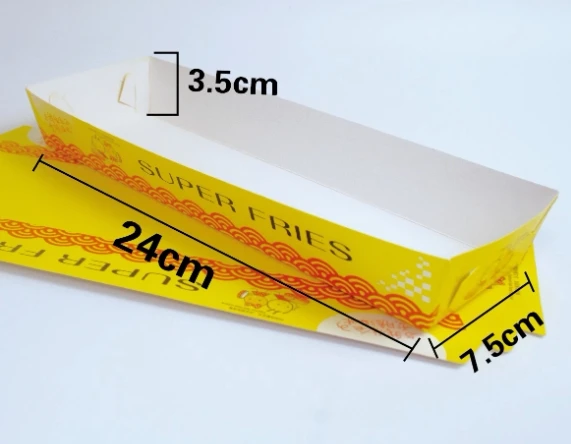 100pcs Extra-Long Kraft Paper French Fry Boxes, Disposable Chips Packaging Containers, Custom Food-Grade Paper Boxes for Takeout, Catering, Parties, and Fast Food - 图片 8