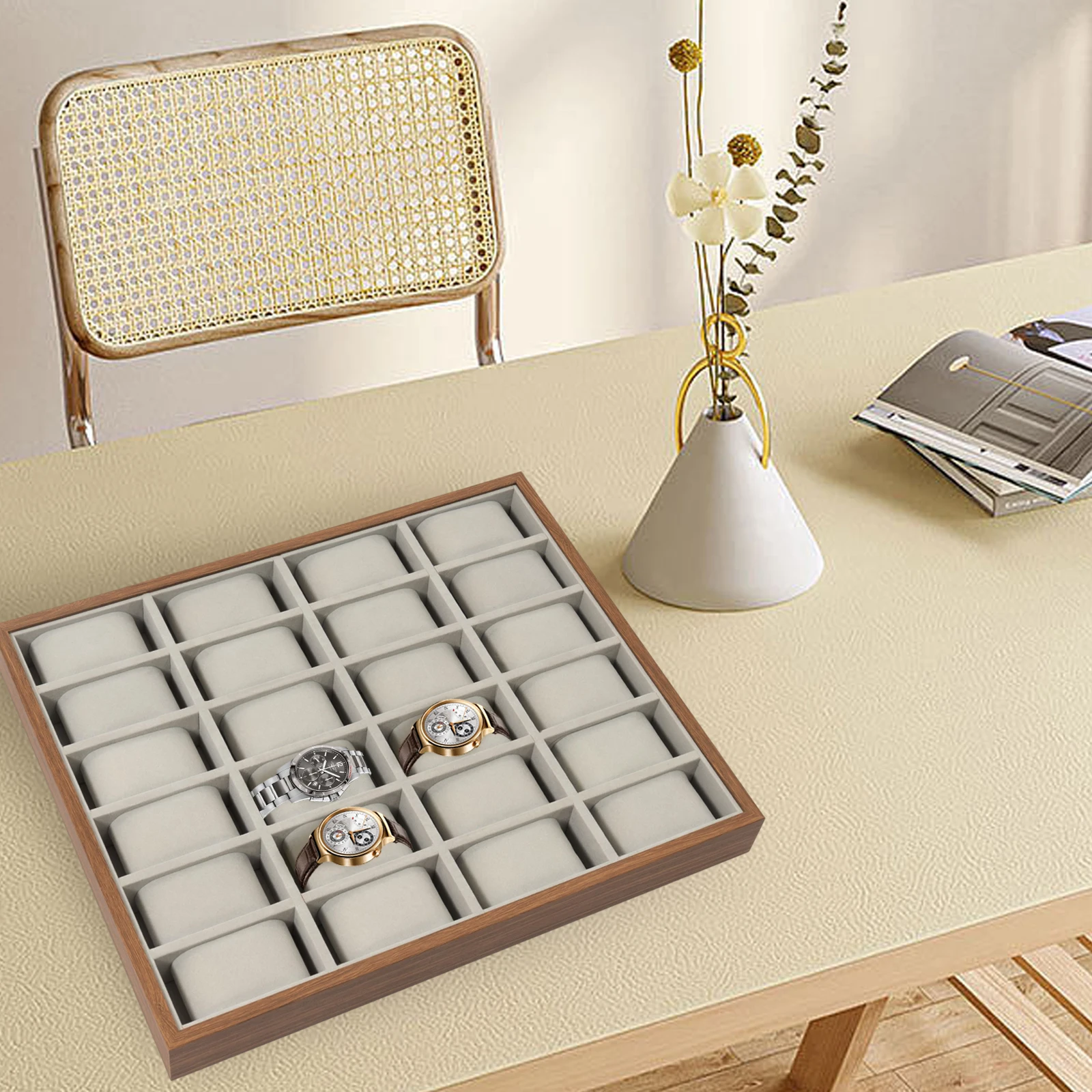 30/24-Compartment Watch Box: Ideal Storage and Display for Collectors, Organize and Showcase Your Watch Collection in Style (复制) - 图片 4