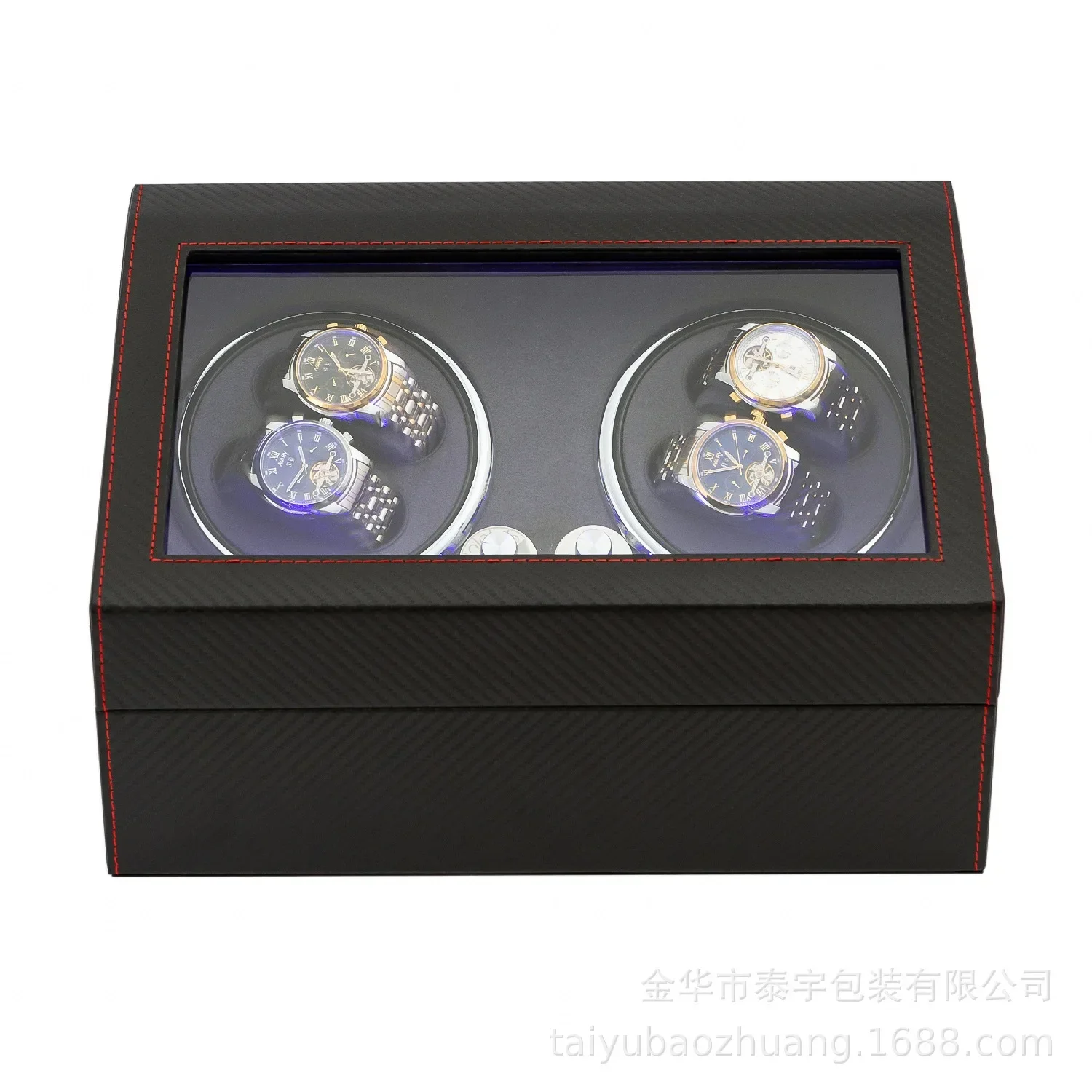 Ultra-Quiet Automatic Watch Winder Box with LED Lighting, Rotating Display for Mechanical Watches, Luxury Organizer Storage Case for Multiple Timepieces, Elegant Gift Choice for Collectors - 图片 10