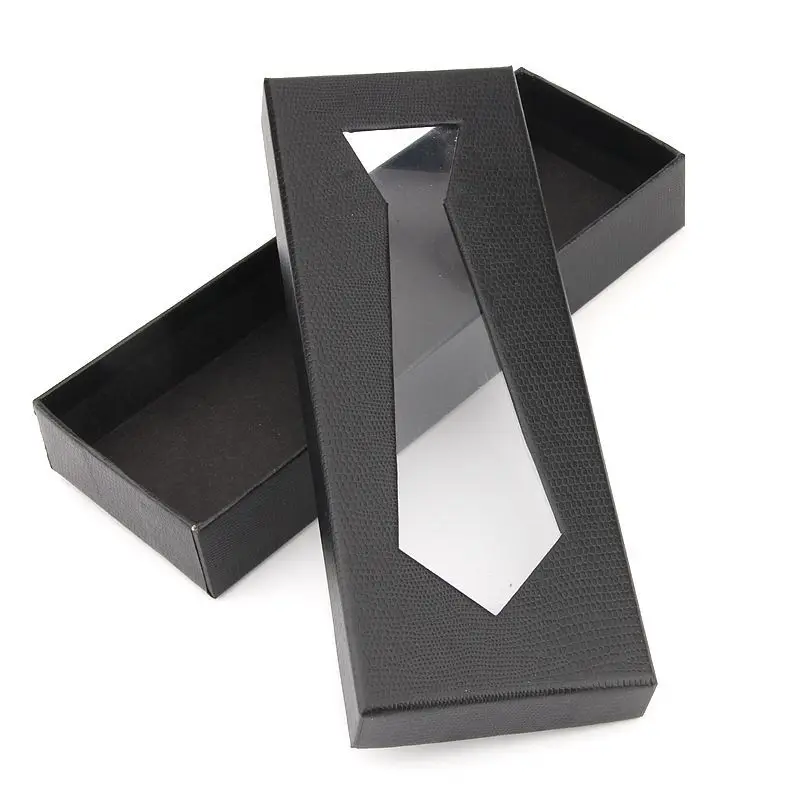 Wedding Bow Tie and Necktie Gift Box – Black Cardboard Packaging Box for Groom Accessories, Jewelry, or Party Gifts – Elegant Paper Storage Box for Men’s Ties, Chokers and Wedding Presentation 3