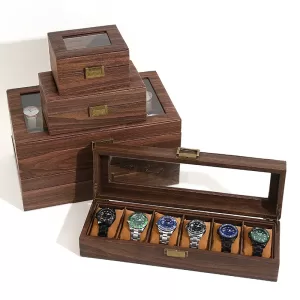 Eco-Friendly PU Leather Watch Box for Men and Women, Dust-Proof 10 Slot Watch Display Organizer with Lock and Glass Lid, Soft Velvet Interior, Multi-Functional Jewelry Storage Case for Rings, Bracelets & Accessories