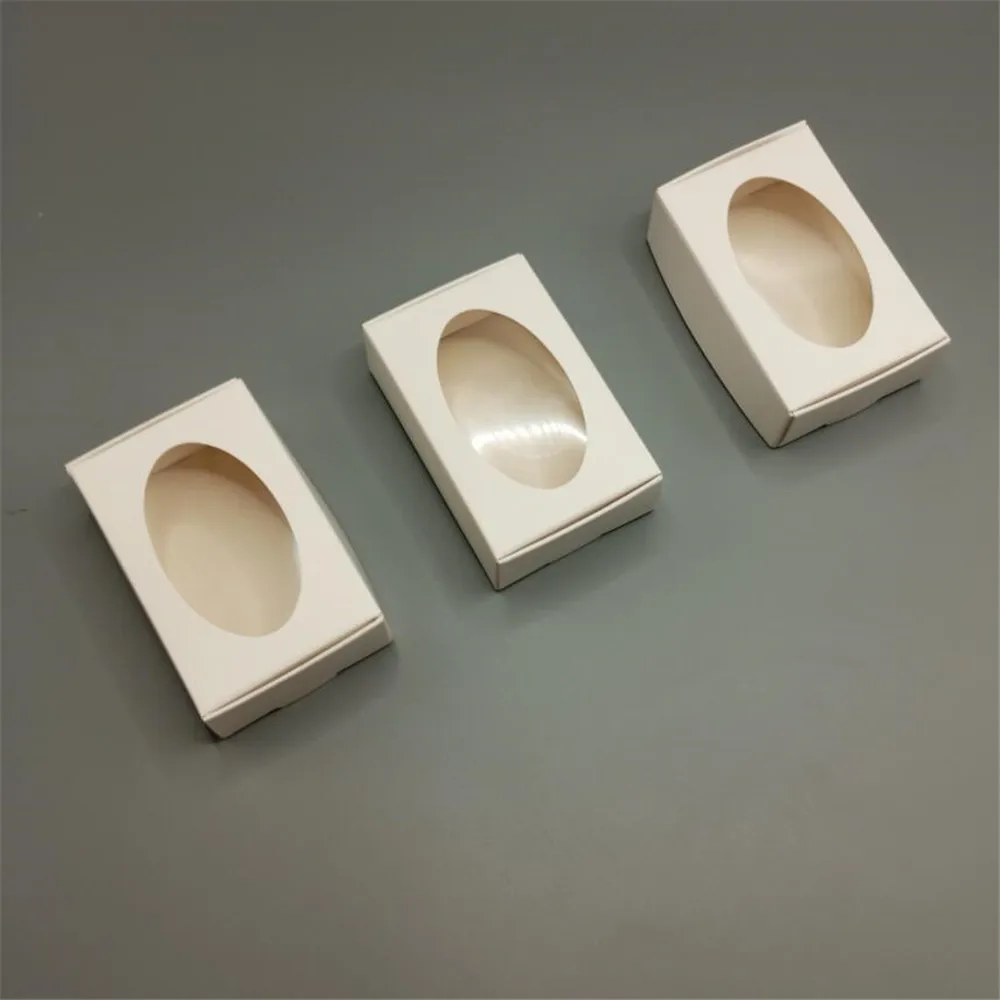 20-Pack Handmade Soap Kraft Paper Boxes with Transparent Window, White Blank Gift Boxes, DIY Packaging for Soap, Candies, Chocolates, Mini Favors, Wedding, Birthday, Holiday Gift Presentation - 图片 9