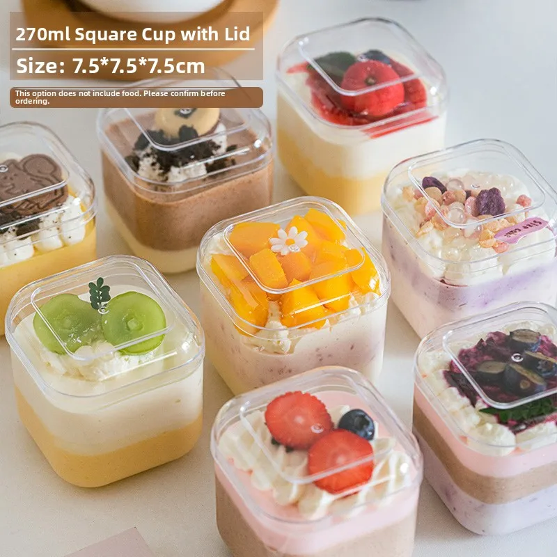 Premium Transparent Mousse Cake Box Set with Handle, 4/6/9 Grid Options, Perfect for Mini Pastries, Small Cakes, Gift Giving, New Year Celebrations, Party Favors, Baking Presentation, Elegant Dessert Packaging - 图片 14