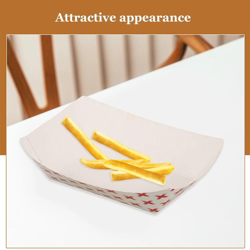 50pcs Kraft Paper Hot Dog Trays, Disposable Snack and Food Serving Containers, Open-Top Fry Boats for Parties, Restaurants, and Outdoor Events - 图片 6