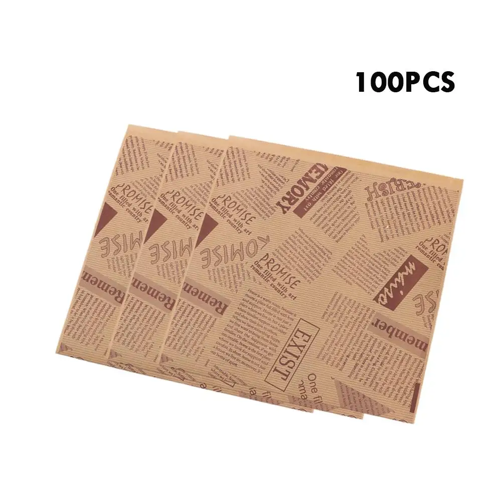 Food-Grade Greaseproof Parchment Paper Sheets for Burgers, Sandwiches, Fast Food Packaging, Bakery Liner Rolls, Brown Disposable Non-Stick Food Wrapping Paper – 100 Sheets Set - 图片 9
