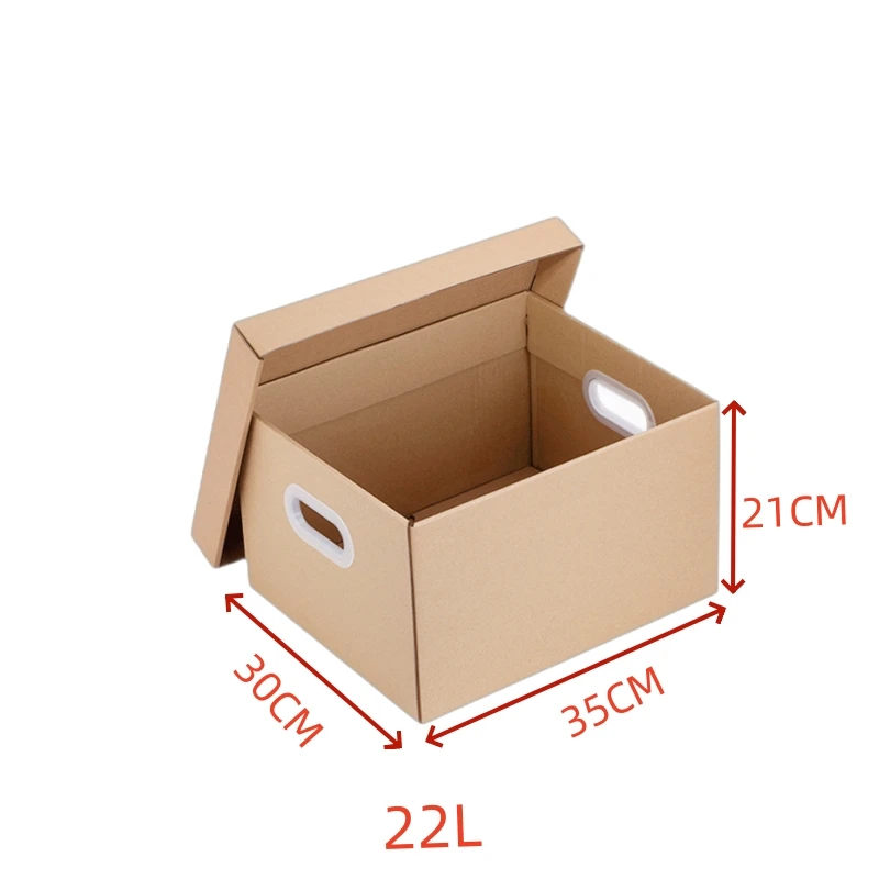 Mobile Storage Boxes for Office and Home – Corrugated Cardboard Organizers for Files, Books, Clothes, Shoes – Durable Stackable Storage Cartons, Foldable Containers for Office, Home, Classroom - 图片 9