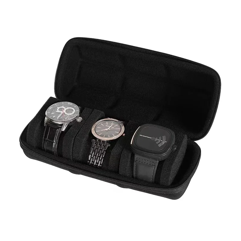 Travel Watch Organizer | Hard Travel Watch Roll Case with Detachable Pillows, 1/2/3/5/6/10 Slot Organizer for Men & Women, Protective Red Microfiber Lining, Elastic Foam Cushion for Watches up to 55mm, Compact Luxury Design for Travel, Gift-Ready Storage Case - 图片 9