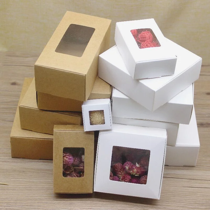 10pcs Multi-Size Square Paper Boxes in White, Kraft, and White Marble, Candy and Gift Packaging Boxes for Party, Wedding, Birthday, Christmas Favors 10pcs Multi-Size Square Paper Boxes in White, Kraft, and White Marble, Candy and Gift Packaging Boxes for Party, Wedding, Birthday, Christmas Favors