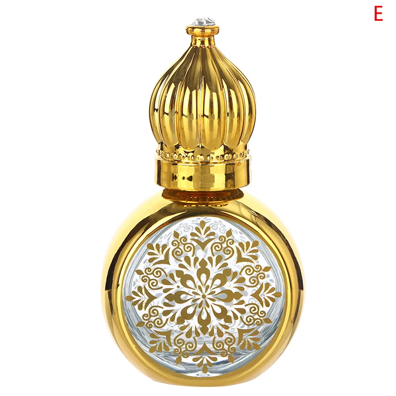 10ml Mini Essential Oil Roller Bottles with Gold Crown Cap – Elegant Carved Electroplated Glass Perfume Containers, Portable Travel-Friendly Empty Bottles for Aromatherapy, DIY Blends, and Small Business Use - 图片 10