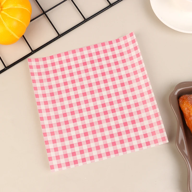 50 Sheets Greaseproof Wax Paper – Multi-Color Oil-Proof Food Wrapping Sheets for Sandwich, Burger, Fries, Bread, Macarons, Pizza, Desserts – Baking & Kitchen Packaging Supplies 50pcs 17