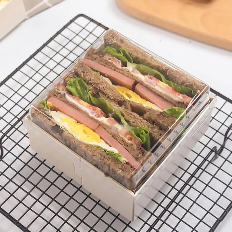 10 Pcs Disposable Cake Boxes with Clear Lid – Cupcake, Cookie, Bread, and Burger Packaging Trays – Portable Food Containers for Takeout, Bakery Display, Wedding or Party Favors 6