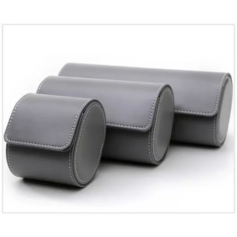 Travel Watch Organizer | Premium PU Leather Watch Roll Case for 2 or 3 Watches, Portable Travel Storage Organizer for Men, Vintage Style Watch Display Box with Soft Lining, Black Grey Blue Green Brown Compact Carry Bag 5