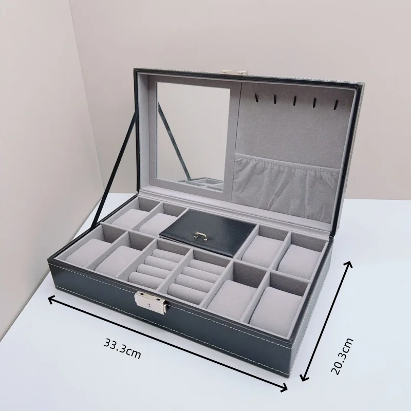 Watch Display Case ⌚ – Stop Tangled Timepieces! Premium PU Leather Organizer with Glass Top for 6/10/12 Luxury Watches - 图片 6