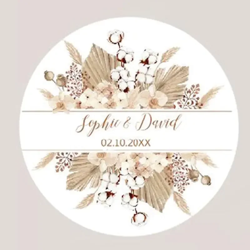 96-Pack Pampas Grass Wedding Stickers – Customizable Sealing Labels for Weddings, Baptisms, Birthdays, Party Decor, Personalized Gift Tags, Event Favors, DIY Craft Stickers for Celebrations 96-Pack Pampas Grass Wedding Stickers – Customizable Sealing Labels for Weddings, Baptisms, Birthdays, Party Decor, Personalized Gift Tags, Event Favors, DIY Craft Stickers for Celebrations - 图片 12