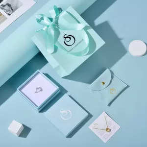 500pcs/Customizable Fashion Jewelry Packaging Bags with Handle, Exquisite Logo Design Cardboard Box and Microfiber Velvet Pouch for Rings, Earrings, Necklace, Bracelet Gift Display